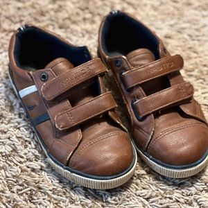 Boys brown, size 12, nautica brand shoes